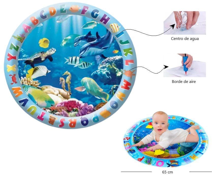 ALFOMBRA INFLABLE PARA BEBES 65X65 CM