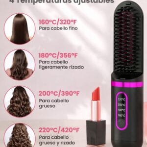 CEPILLO ALISADOR PLACHA MODELADOR 25W 220°C USB