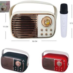 RADIO VINTAGE C/MICROFONO KARAOKE