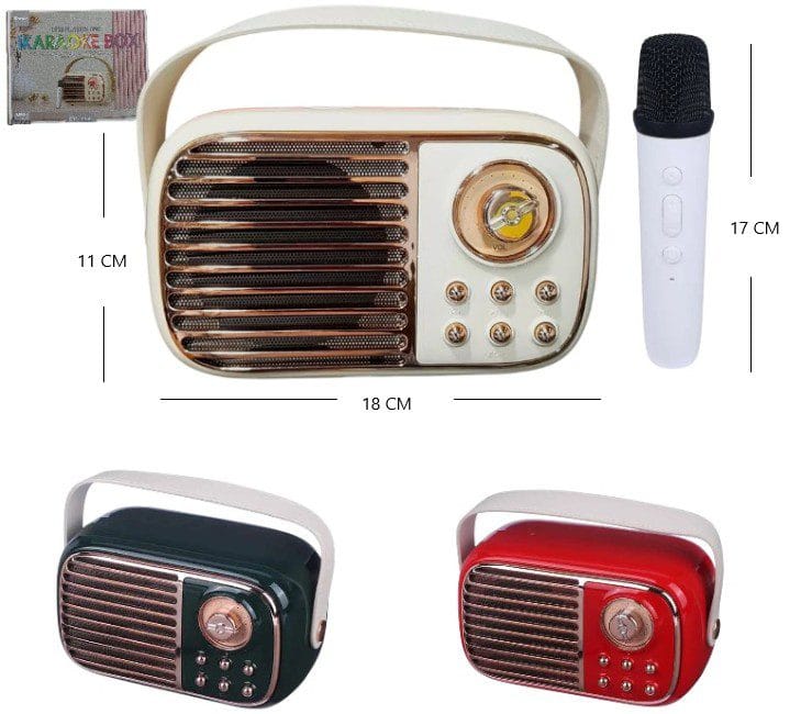 RADIO VINTAGE C/MICROFONO KARAOKE