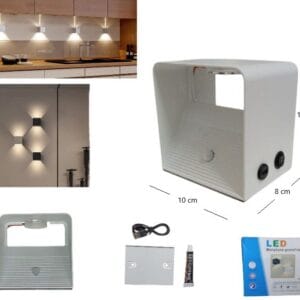 LUZ LED DE PARED CALIDO BIDIRECCIONAL C/SENSOR C/IMAN