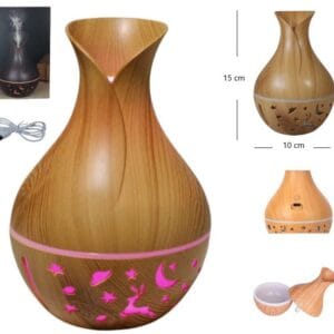HUMIDIFICADOR / DIFUSOR TIPO FLORERO LED USB