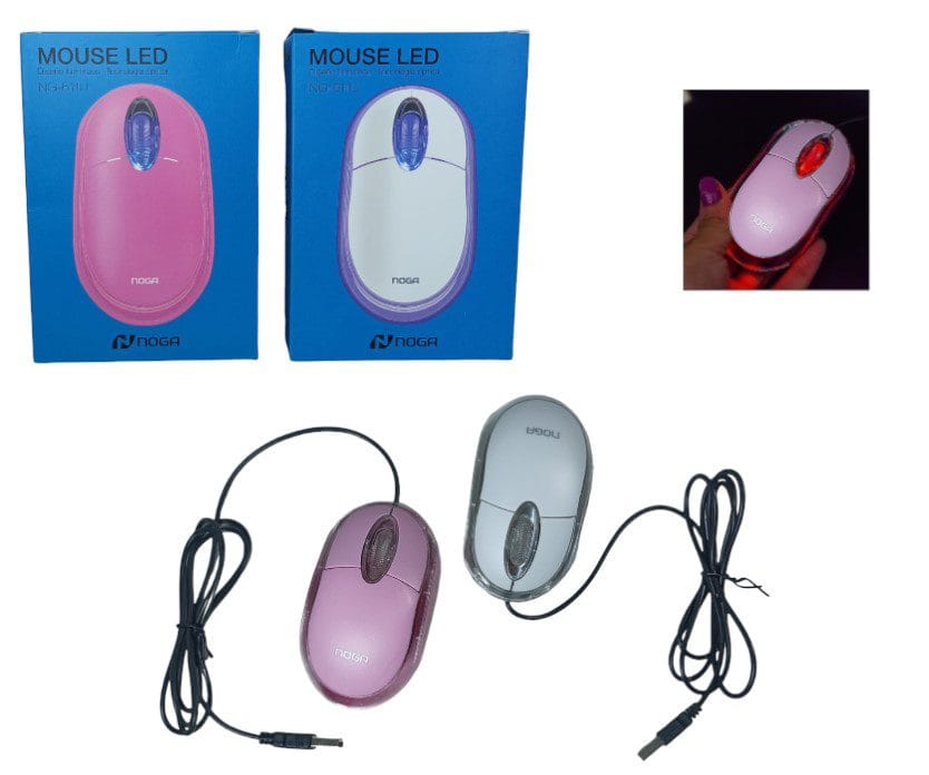 MOUSE LED CON CABLE NOGA