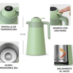 JARRA TERMO 1LT  C/PANTALLA DE TEMPERATURA