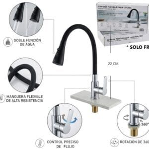 CANILLA FLEXIBLE COCINA (SOLO FRIO)