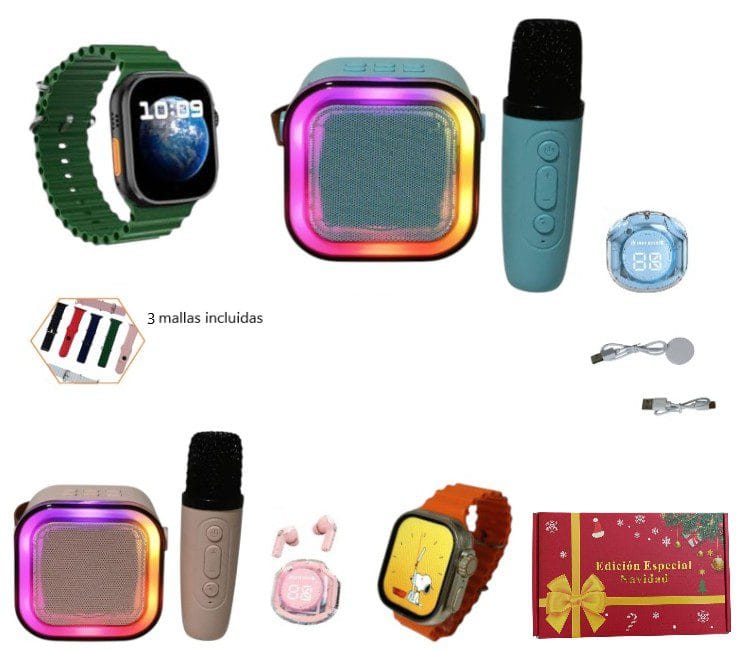 COMBO 3 EN 1 PARLANTE + AURICULAR + RELOJ