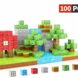 BLOQUES MAGNETICOS MINECRAFT 100 PCS