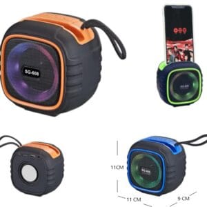 PARLANTE MINI BLUETOOTH BASS WIRELESS C/SOPORTE CELULAR