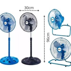 VENTILADOR IBEK 3 EN 1 10" 60W  NEGRO